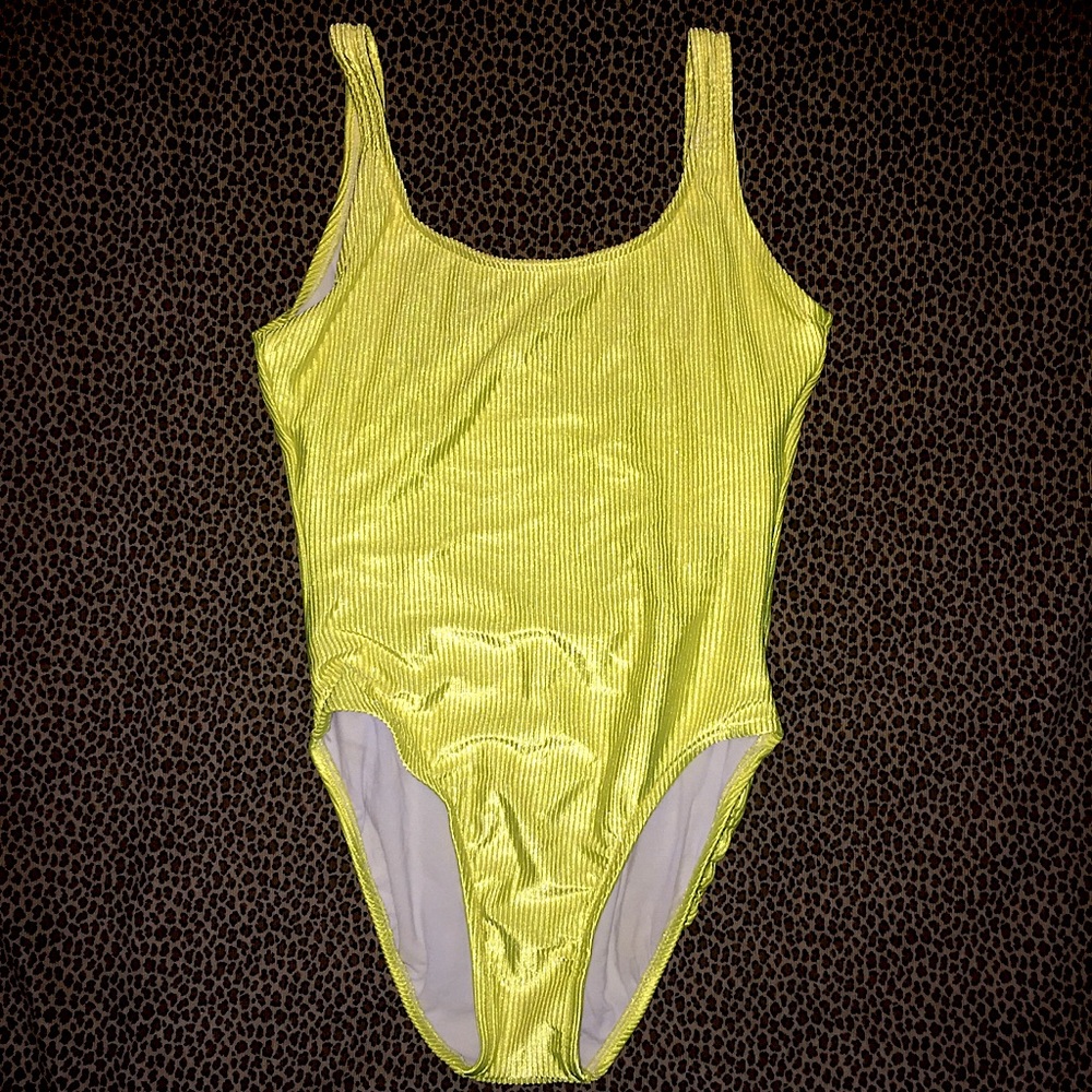 80’s Yellow One piece bathing suit